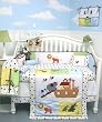 SoHo Noah Ark Baby Crib Nursery Bedding 10 Pcs SET ** Reversible Into 2 Designs ! **