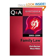 Family Law 2003-2004 (Blackstone's Law Q & A)