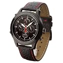Detomaso Herren-Armbanduhr NAPOLI Mondphase Schwarz Leder SL1628C-BK