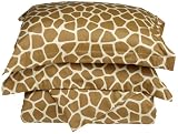 Regal Collection 300 Thread-Count Giraffe Print King 3-Piece Duvet Set, Cafe/Ivory