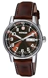Wenger Men's 70162 Commando Day Date XL Brown Dial Brown Rubber Strap Watch