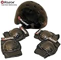 Razor Skater Youth Helmet and Pad Set Combo (Black)