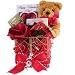 Valentine Treasure Chest Gift Basket with Teddy Bear