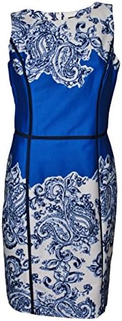 American Living Women`s Dress Sleeveless Paisley-Print Sheath Dress Blue (10)