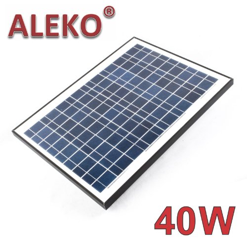ALEKO® 40W 40-Watt Polycrystalline Solar Panel ALEKO® 40W 40-Watt Polycrystalline Solar Panel