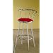 Coaster 50's Retro StyleBar Stools, 29-Inch Height, Red Fabric, Set of 2