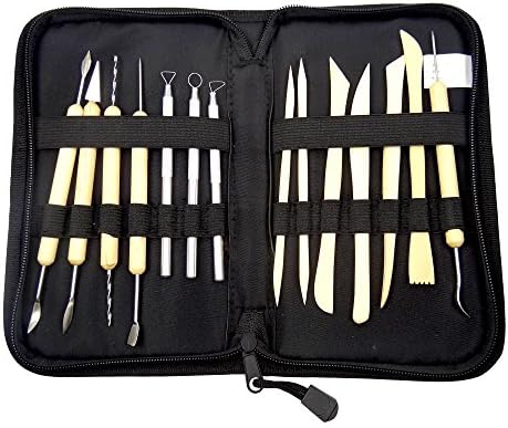 Hanpearl 14pcs/set Clay Sculpting Wax Carving Pottery Tools Polymer Ceramic Modeling Kit