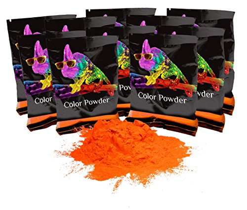 Holi Color Powder Orange 10 Pack of 70 Grams Each