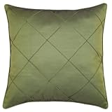 Review AsiaEXP  / Decorative Handmade Cushion Cover / Pillow Sham With Diamond Pattern - Olive Green