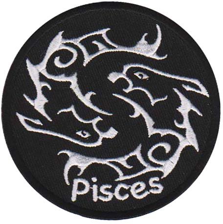 Image #1 of Pisces Patch, 3 inch, small embroidered