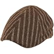 Wool Pinstripe 6 Panel Duck Bill Ivy Cap Hat Brown L/XL