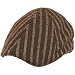 Wool Pinstripe 6 Panel Duck Bill Ivy Cap Hat Brown M/L