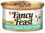 Fancy Feast Gourmet Cat Food Sliced Turkey & Giblets Feast in Gravy, 3-Ounce Cans (Pack of 48)