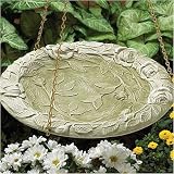 Rose Hanging Birdbath Finish: Moss Green
