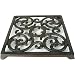 Cast Iron scrolls vintage style Square trivet on feet