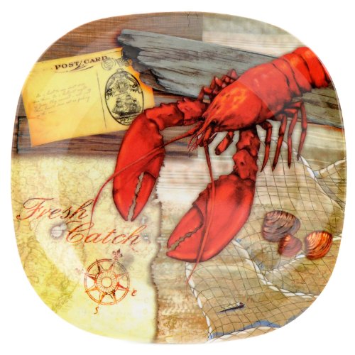 Merritt Fresh Catch Melamine Dishware 41110-6-F2G85, Type: Lobster Plate 11″