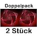 Xilence - 120mm Geh�use L�fter - Transparent mit Roten LED - Doppelpack 2 St�ck Geh�usel�fter