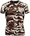 JustOneStyle New 063 Skin Tight Compression Base Layer Camo T Shirt Short Sleeve Mens
