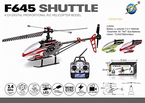 Riviera RC RIV-F45R Riviera RC 28 in. Single Rotor 4CH w Gyro, Digital Servo & 2.4 GHz LCD Remote, Red