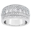 14K White Gold Diamond Ring/Band - 1.50 Ct.