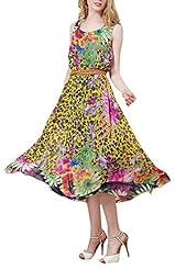 V-neck Sheath Summer Sleeveless Leopard Print Maxi Dress 