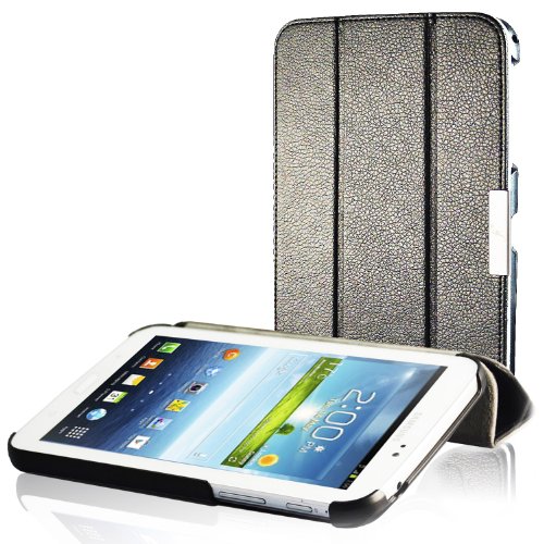 ForeFront Cases® - Étui en cuir synthétique avec support pour Samsung Galaxy Tab 3 7.0 3G + WiFi Smart Case Cover