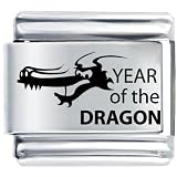 Year Of The Dragon Laser Italian Charm Bracelet