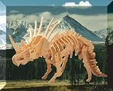 Puzzled Little Styracosaurus 3D Natural Wood Puzzle