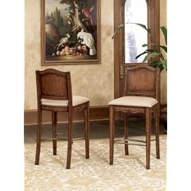 Powell 579-432 Bourbon Street Yorktown Cherry Traditional Bar Stool, 31 Seat Height by Powell