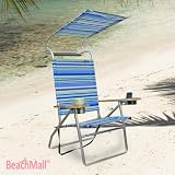 Deluxe 4 position Aluminum Beach Chair w/ Canopy