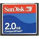 Sandisk 2GB Compactflash Card Type I (SDCFB-2048-A10, Retail Package)