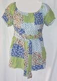 tunic peasant top/multipatch print