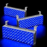 144 LED Emergency Warning Flashing Strobe Lights with 3 Mode Controller - Blue by HK5