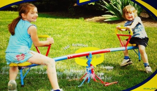 Kids Spinning See Saw Teeter Totter Metal