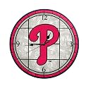 Philadelphia Phillies 12-Inch Art Glass Clock