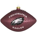 Scottish Christmas Philadelphia Eagles Glass Football Ornament