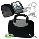 Amazon Kindle Accessories Kit for Amazon Kindle 3rd Generation Wireless Reading Device Includes: Kindle Executive Leather Cover Jacket with Handles with New Stainless Interior + White Rapid Car Charger For Amazon Kindle + White Rapid Home Travel Charger For Amazon Kindle + White Data Sync Cable for Amazon Kindle + Vangoddy tm, Live * Laugh * Love Wrist Band!!!