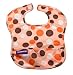 Wupzey Waterproof Food Catcher Bib, Orange Dot, Large