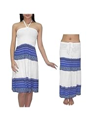 Elasticized   Waistline Cotton/Polyamide Summer Halter Gathered Shirred Crinkled Stretchy Knee Length  Dress