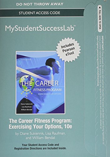 NEW MyStudentSuccessLab with Pearson eText -- Standalone Access Card -- for The Career Fitness Program: Exercising Your Options, by Diane