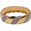 Gold and Rodium Plated Bangle Bracelets Costume Jewelry in Indian-Style 2.25 inches
