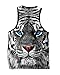 iHeartRaves White Tiger Premium All Over Print Tank Top (X-Large)