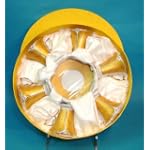12 Pc. Cup & Saucer Espresso Set (gold) - Yellow Round Box