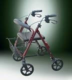 DELUXE LIGHT ROLLING FOLDING ROLLATOR WITH 8 WHEELS