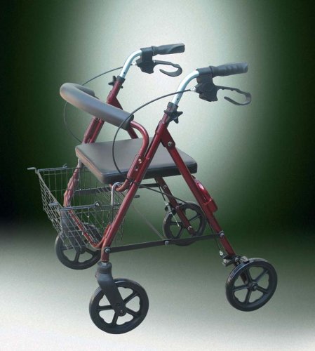 HealthPersonalCare: DELUXE LIGHT ROLLING FOLDING ROLLATOR WITH 8