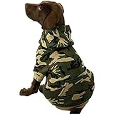 Casual Canine Cotton Camo Dog Hoodie, Medium, Green