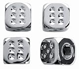 Mirror Chrome Dice Valve Stem Caps - Set of Four