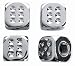 Mirror Chrome Dice Valve Stem Caps - Set of Four
