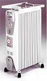 DeLonghi オイル・ラジエーターヒーター 081505TECH ハンガー付き X字 8枚フィン
