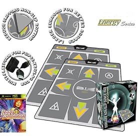 2 x DDR Multi-Platform Super Sensors Energy Nonslip Dance Pad (PS, PS2, XBox, PC, Mac) with DDR Game Ultramix 2 (XBOX)